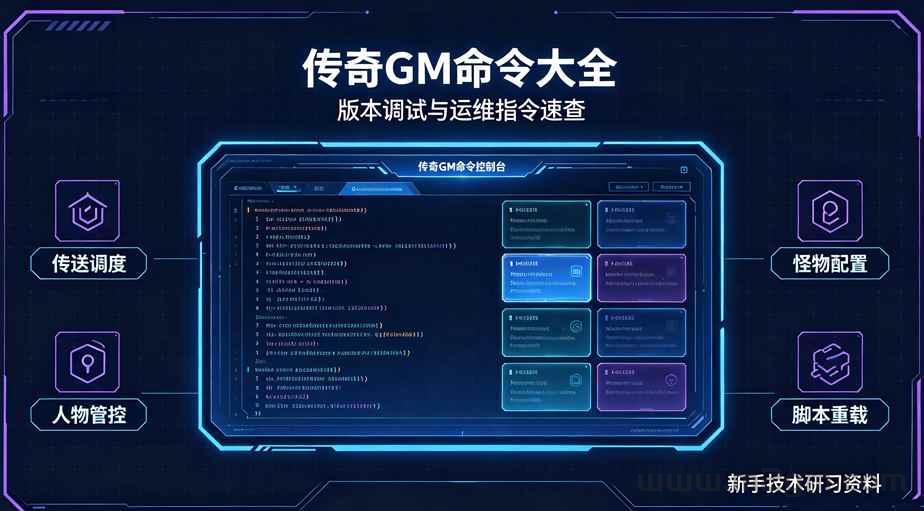 传奇GM命令大全运维实操解析 - 新手管理调试实用指令教程