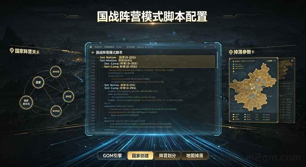 GOM引擎国战阵营模式脚本教程 - 国家阵营搭建与战争参数配置