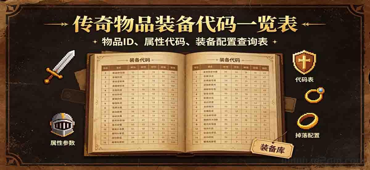 传奇物品代码全套详解