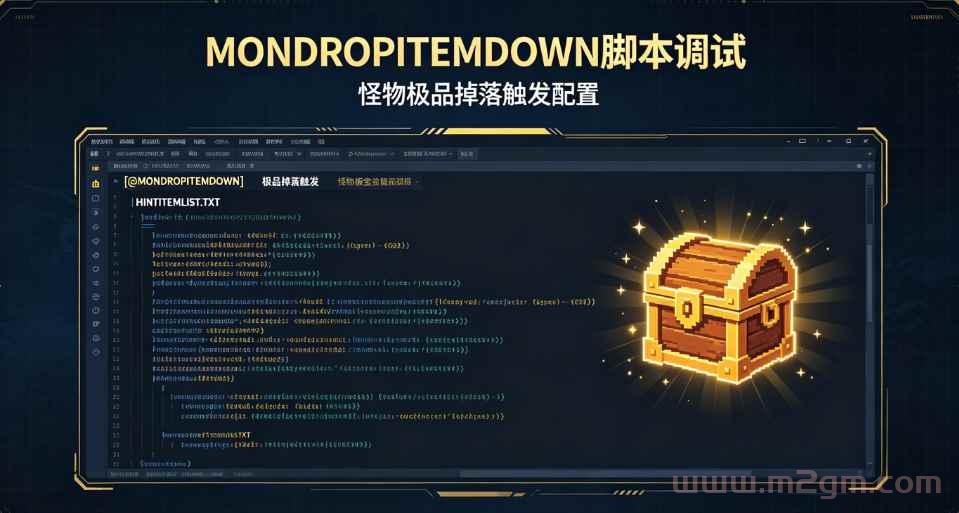 Blue引擎MONDROPITEMDOWN脚本教程 - 怪物极品掉落触发调试