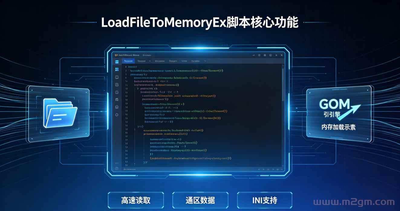 GOM引擎LoadFileToMemoryEx脚本教程 - 通区数据文件读写配置方法