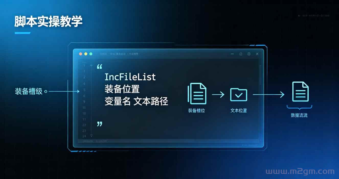 GOM引擎IncFileList脚本实操教程 - 多装备位置属性读取与变量赋值设置