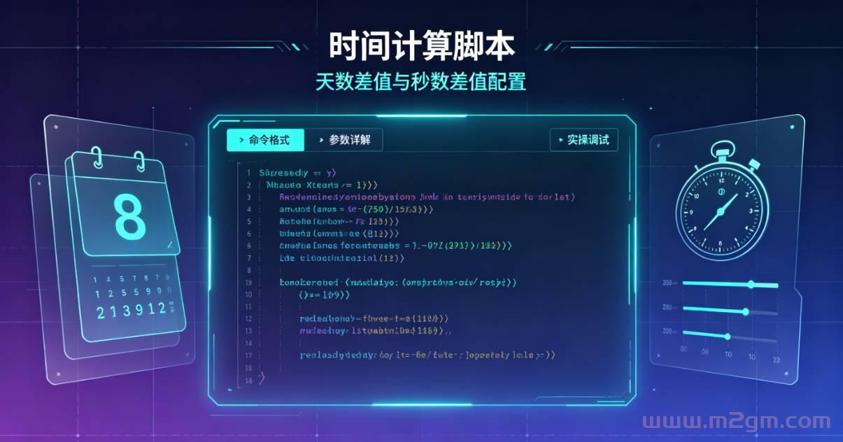 996引擎时间计算脚本实操教程 - 天数秒数差值获取与配置方法