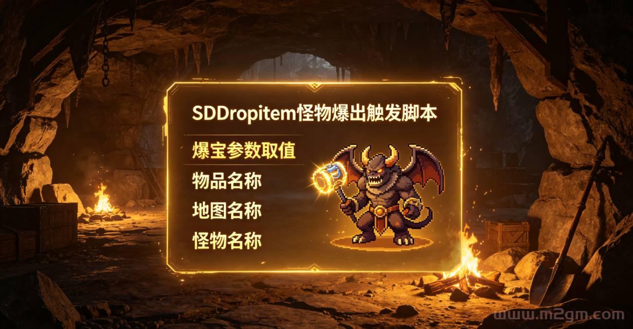 SD插件SDDropItem脚本教程 - 怪物爆出物品提示触发设置方法