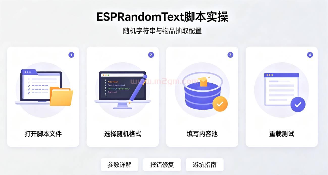 ESP插件ESPRandomText脚本教程 - 随机字符串与物品抽取配置方法