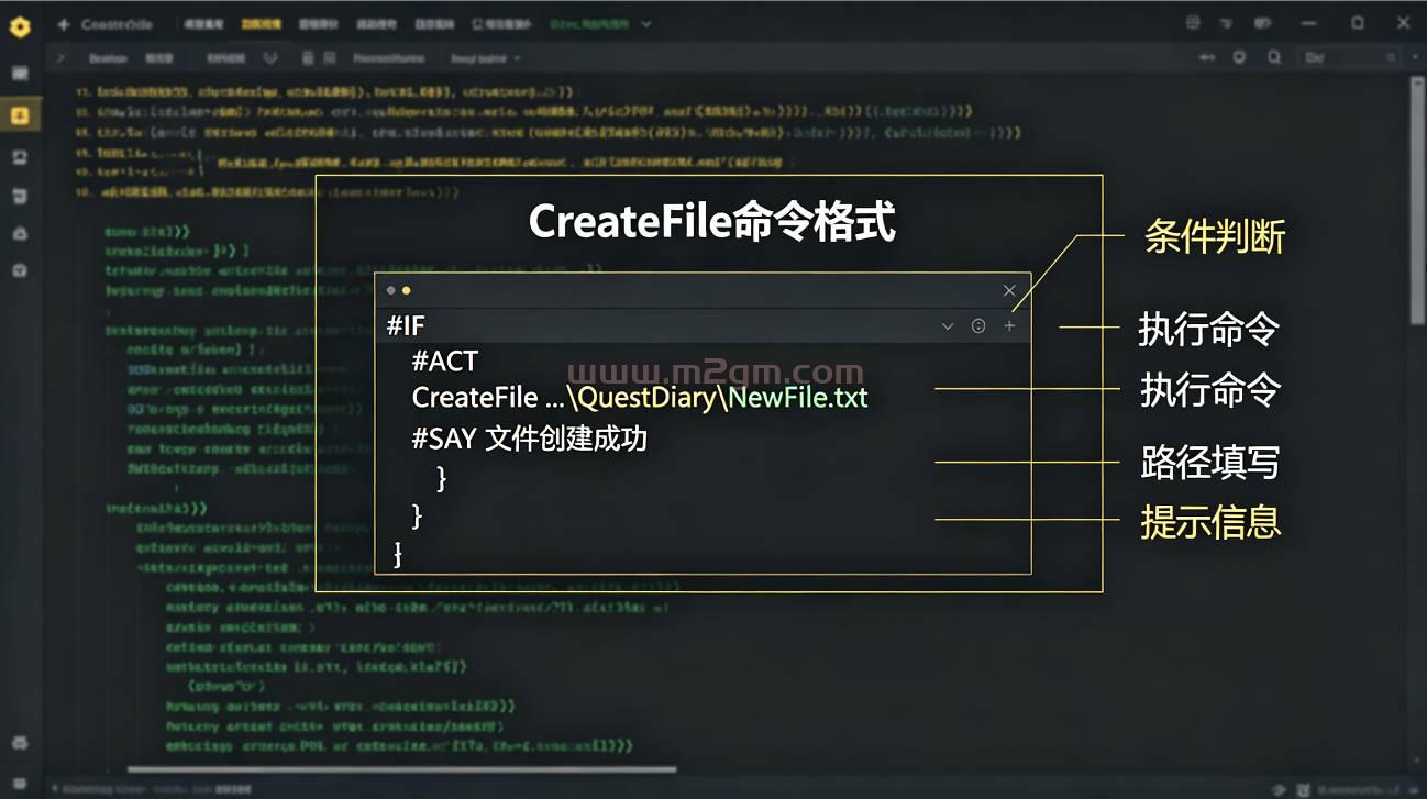 GOM引擎CreateFile脚本实操教程 - 指定目录文本文件创建设置方法