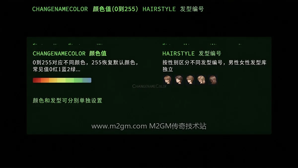 名字变色脚本内容示意图 - M2GM