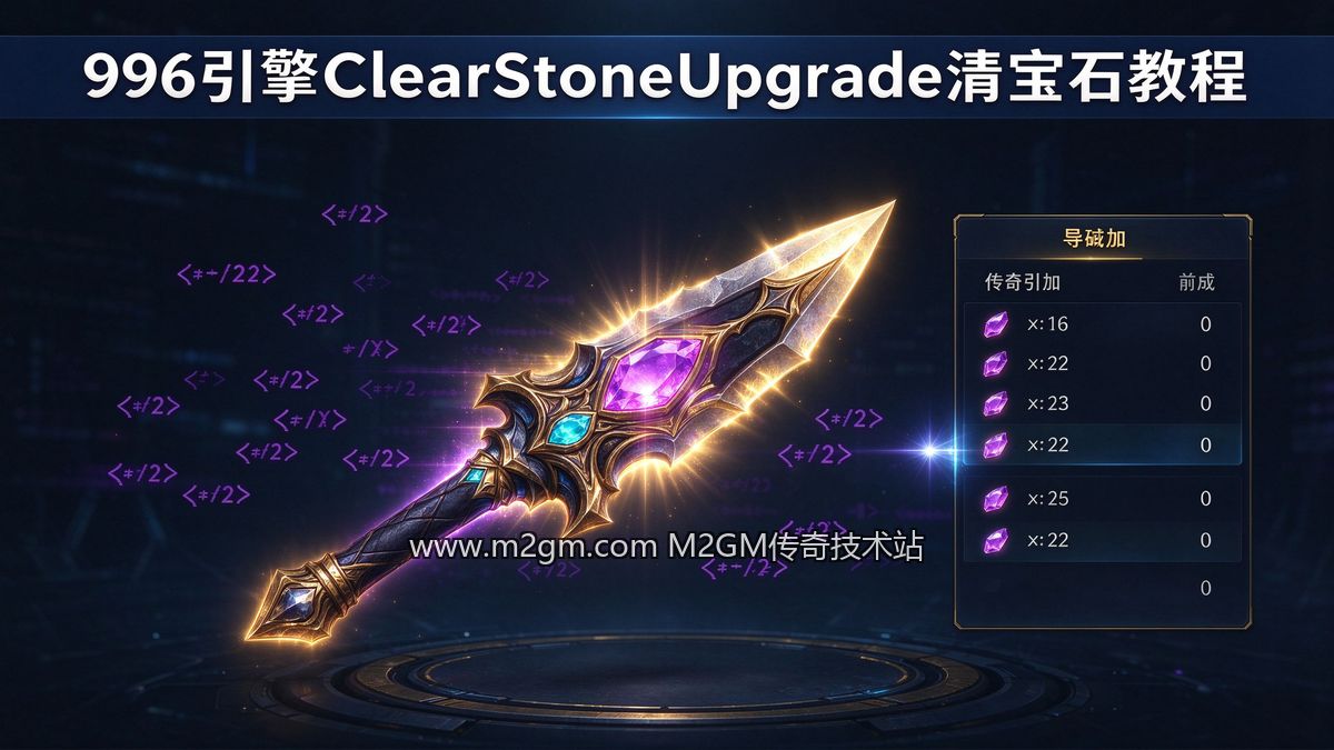 996引擎ClearStoneUpgrade配置方法配图 - M2GM 996引擎ClearStoneUpgrade配置方法配图 - M2GM