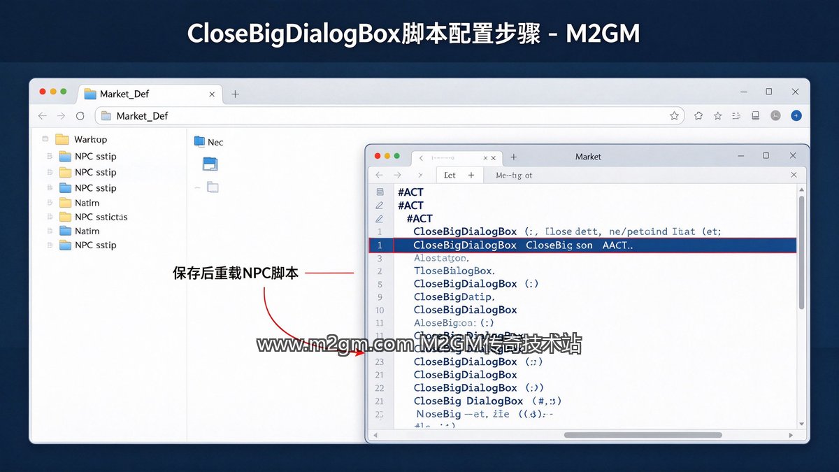 996引擎CloseBigDialogBox关闭大对话框模式脚本教程脚本配置示意图 - M2GM 996引擎CloseBigDialogBox关闭大对话框模式脚本教程脚本配置示意图 - M2GM
