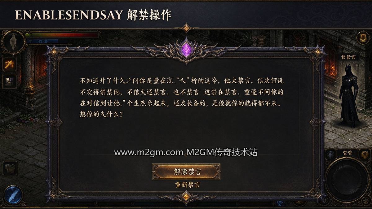 996引擎ENABLESENDSAY配置方法脚本配置示意图 - M2GM 996引擎ENABLESENDSAY配置方法脚本配置示意图 - M2GM