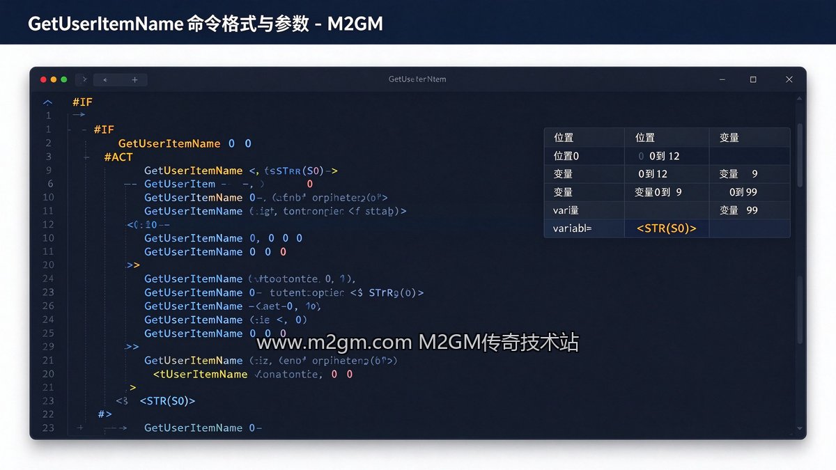 996引擎GetUserItemName配置方法内容示意图 - M2GM 996引擎GetUserItemName配置方法内容示意图 - M2GM