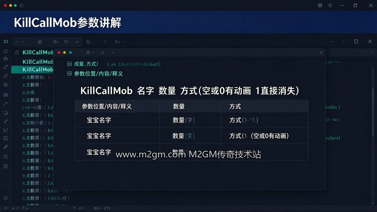 996引擎KillCallMob命令用法详解内容示意图 - M2GM 996引擎KillCallMob命令用法详解内容示意图 - M2GM