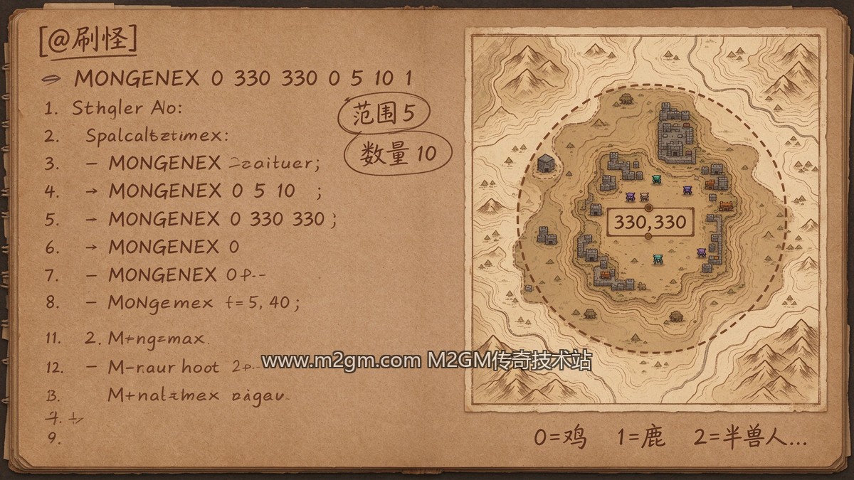 MONGENEX刷怪脚本配置示意图 - M2GM MONGENEX刷怪脚本配置示意图 - M2GM