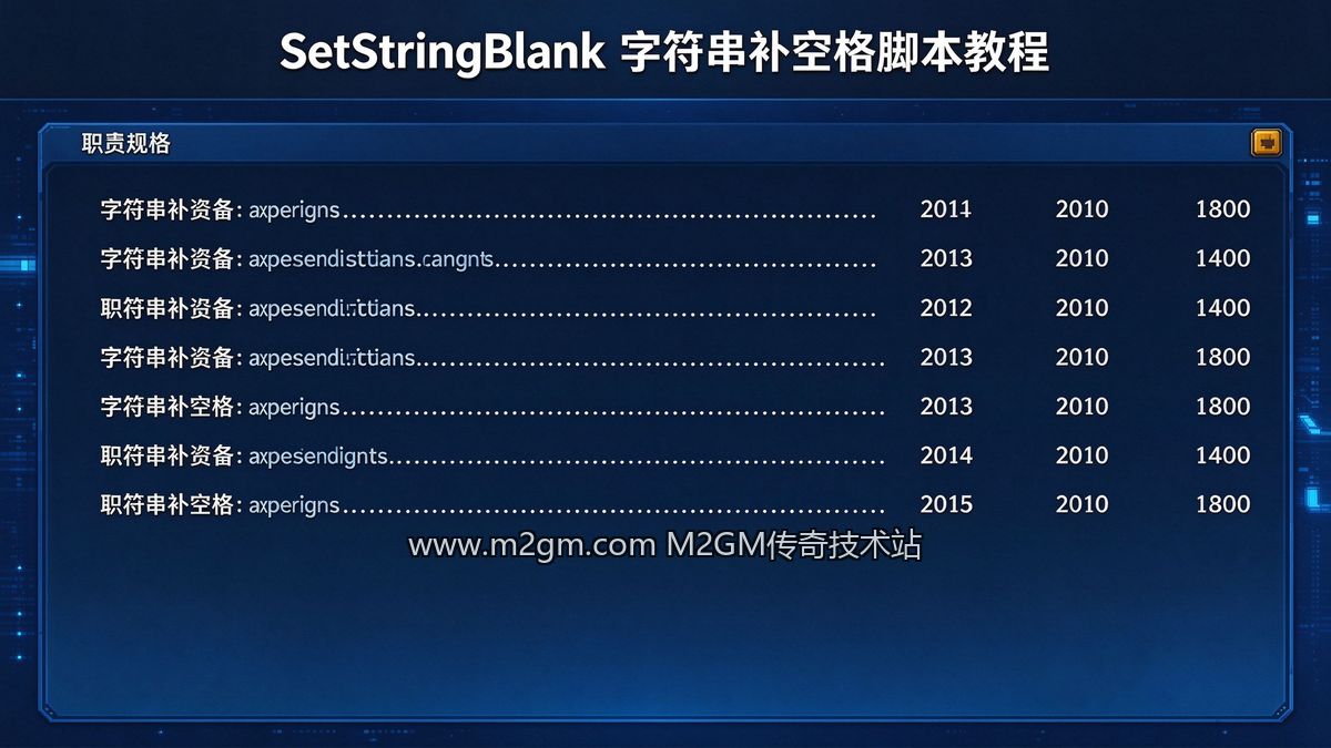 996引擎SetStringBlank使用教程配图 - M2GM 996引擎SetStringBlank使用教程配图 - M2GM