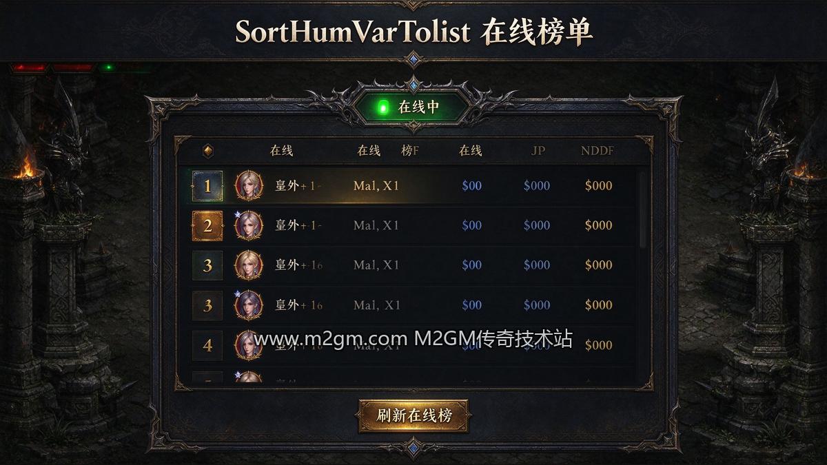 996引擎SortHumVarToList命令用法详解脚本配置示意图 - M2GM 996引擎SortHumVarToList命令用法详解脚本配置示意图 - M2GM