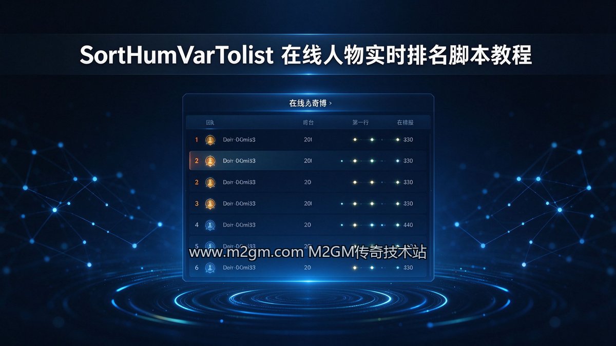 996引擎SortHumVarToList命令用法详解配图 - M2GM 996引擎SortHumVarToList命令用法详解配图 - M2GM