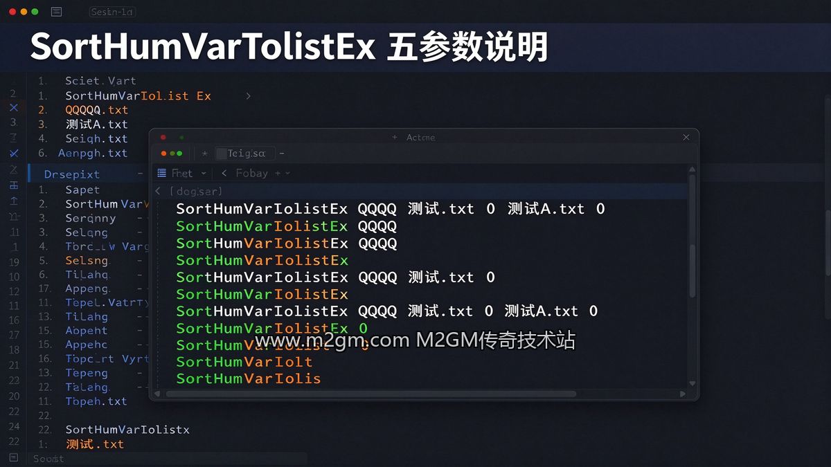 996引擎SortHumVarToListEx排序人物自定义变量脚本教程内容示意图 - M2GM