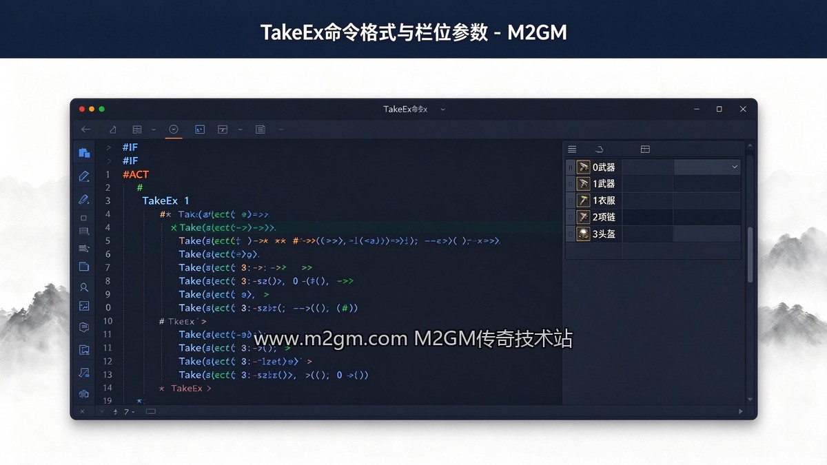 996引擎TakeEx使用教程内容示意图 - M2GM 996引擎TakeEx使用教程内容示意图 - M2GM