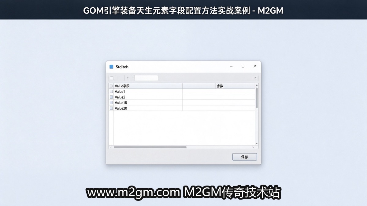 GOM引擎天生元素字段配置操作示意图 - M2GM GOM引擎天生元素字段配置操作示意图 - M2GM