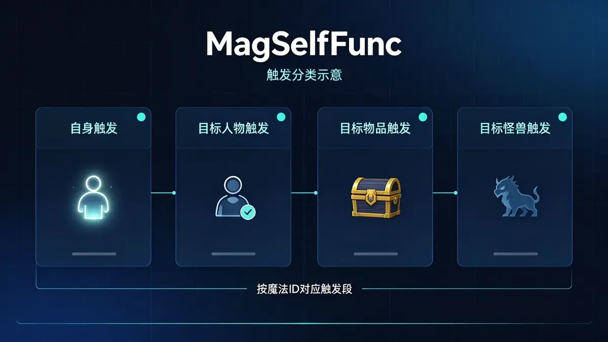 技能触发脚本功能内容示意图 - M2GM 技能触发脚本功能内容示意图 - M2GM