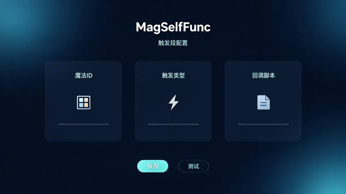 技能触发脚本功能脚本配置示意图 - M2GM 技能触发脚本功能脚本配置示意图 - M2GM