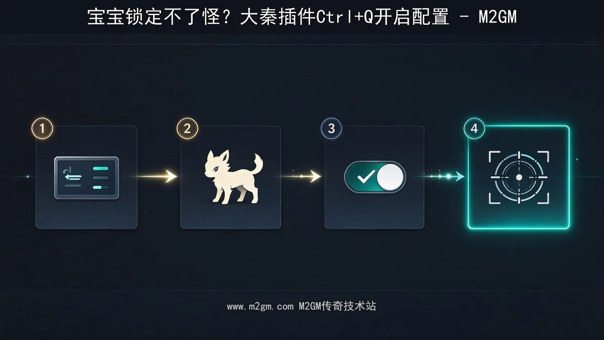 宝宝锁定怪物脚本配置示意图 - M2GM