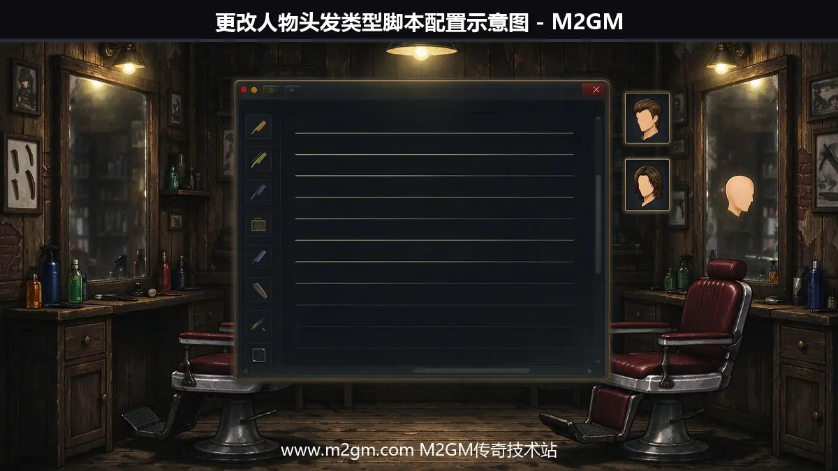 更改人物头发类型脚本配置示意图 - M2GM 更改人物头发类型脚本配置示意图 - M2GM