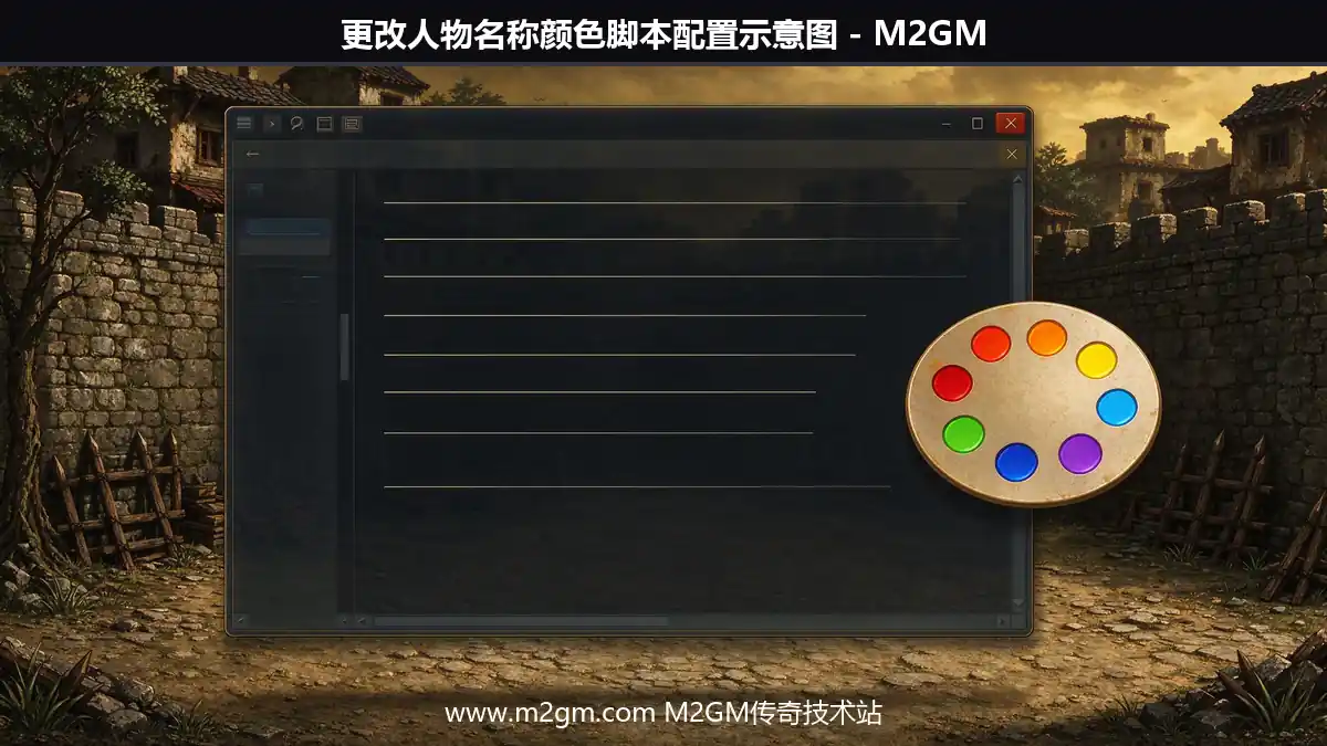 更改人物名称颜色脚本配置示意图 - M2GM