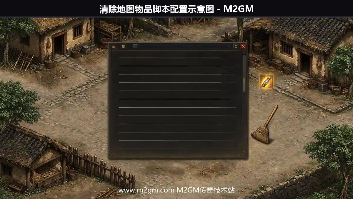 清除地图物品脚本配置示意图 - M2GM 清除地图物品脚本配置示意图 - M2GM