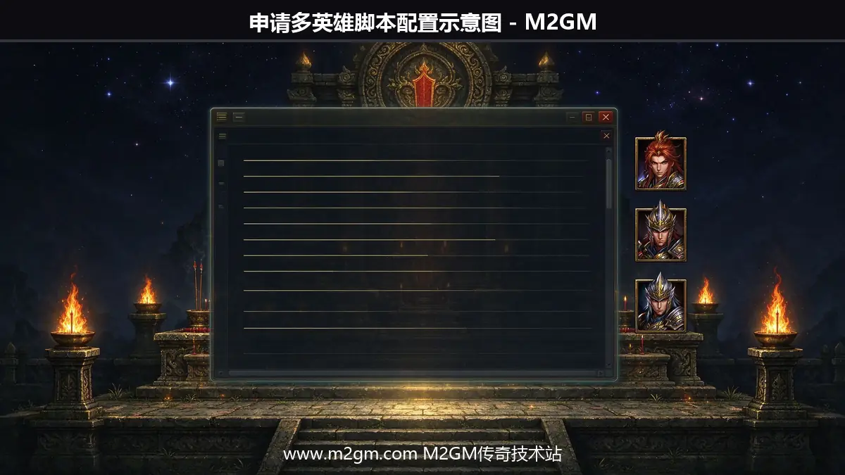 申请多英雄脚本配置示意图 - M2GM