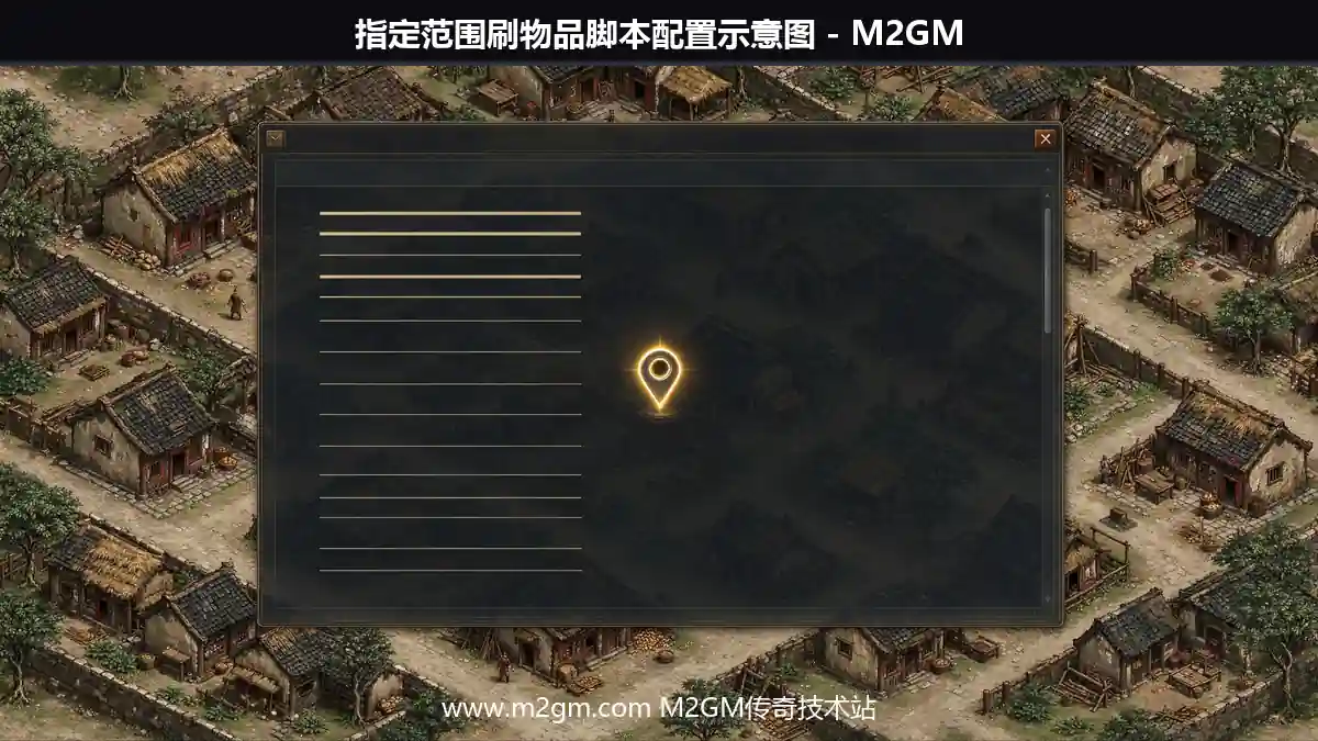 指定范围刷物品脚本配置示意图 - M2GM 指定范围刷物品脚本配置示意图 - M2GM