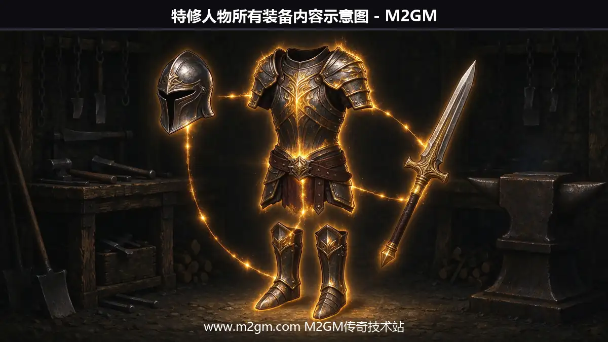 特修人物所有装备内容示意图 - M2GM