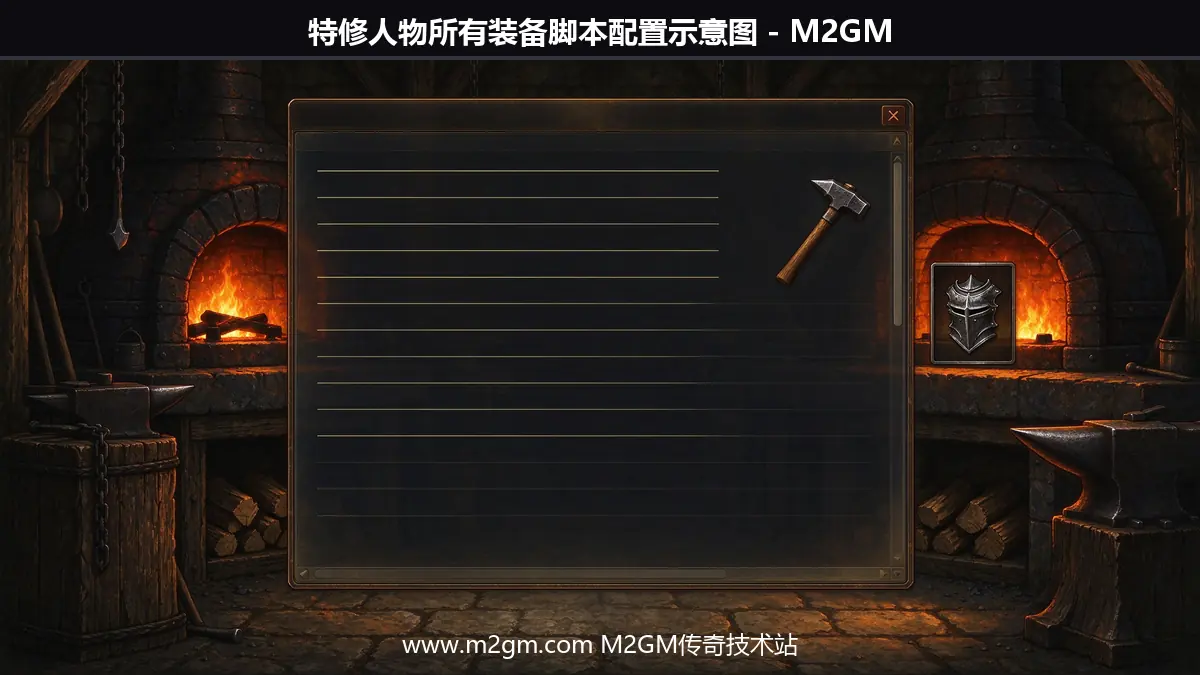 特修人物所有装备脚本配置示意图 - M2GM