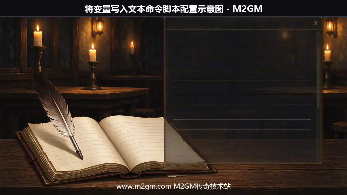 将变量写入文本命令脚本配置示意图 - M2GM 将变量写入文本命令脚本配置示意图 - M2GM