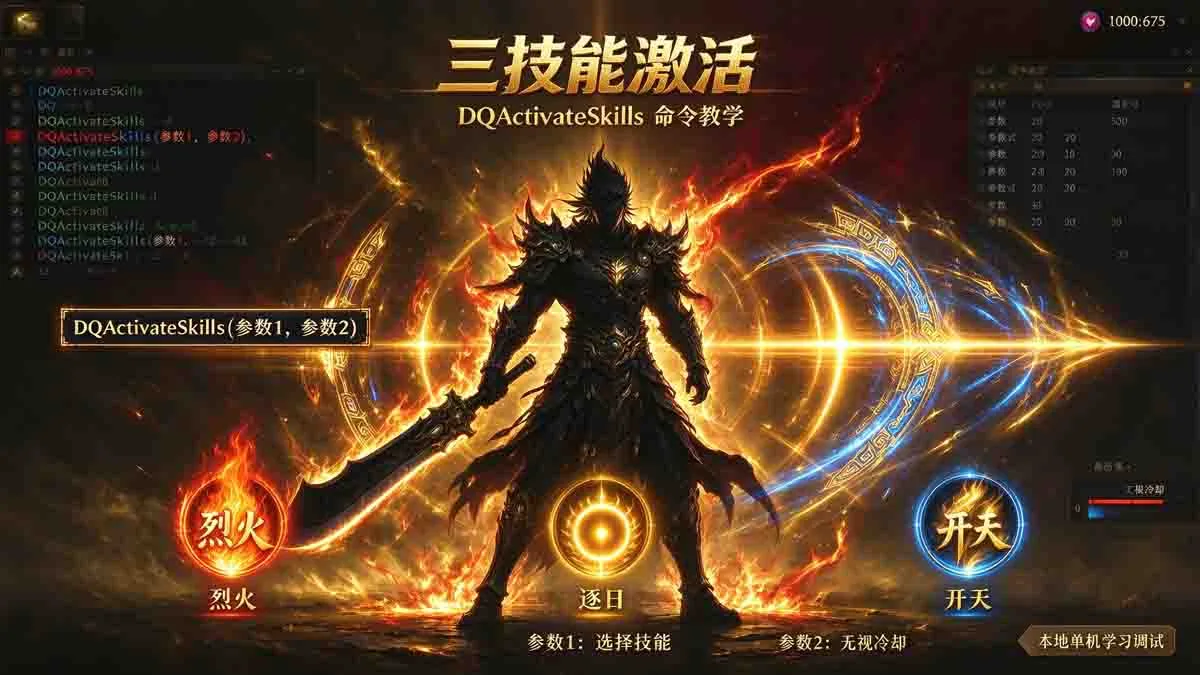 烈火逐日开天不激活?大秦插件三技能激活配置