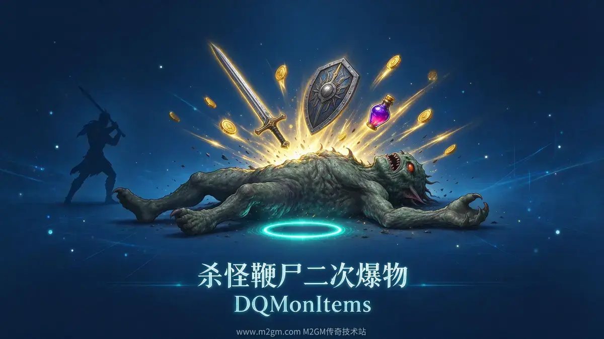 大秦插件杀怪鞭尸脚本配置 - 二次爆物DQMonItems命令教程