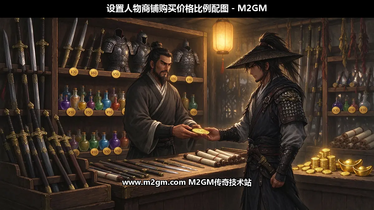设置人物商铺购买价格比例配图 - M2GM